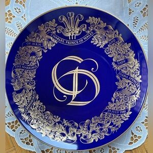 Vintage collectible Prince Charles & Diana commemorative wedding plate
